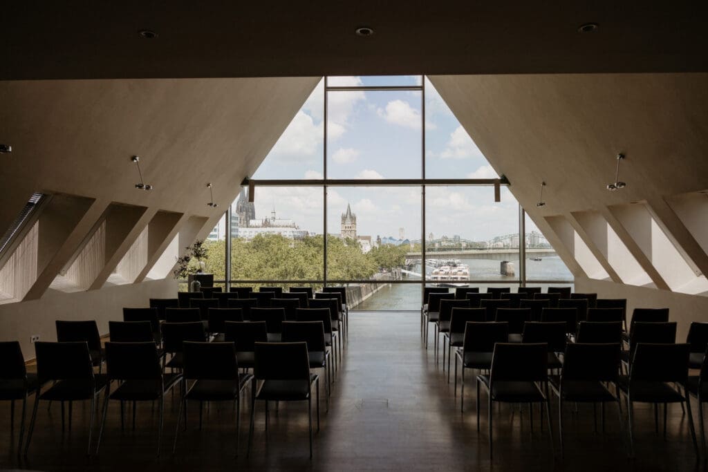 Blick aus dem Trausaal des Schokoladenmuseums in Köln 